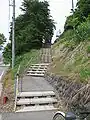 Stairs leading up the platform