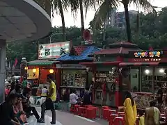 The mall's outdoor food court