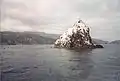 Ship Rock is located 3 miles east of the Isthmus on Catalina Island, California.