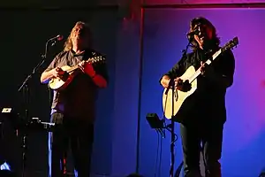 Show of Hands performing at Harberton, Devon in 2009 (photo: Brian Marks)