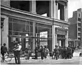 The facade of the Shreve Building during the 1906 San Francisco earthquake.