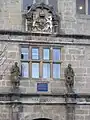 Carvings above entrance archway