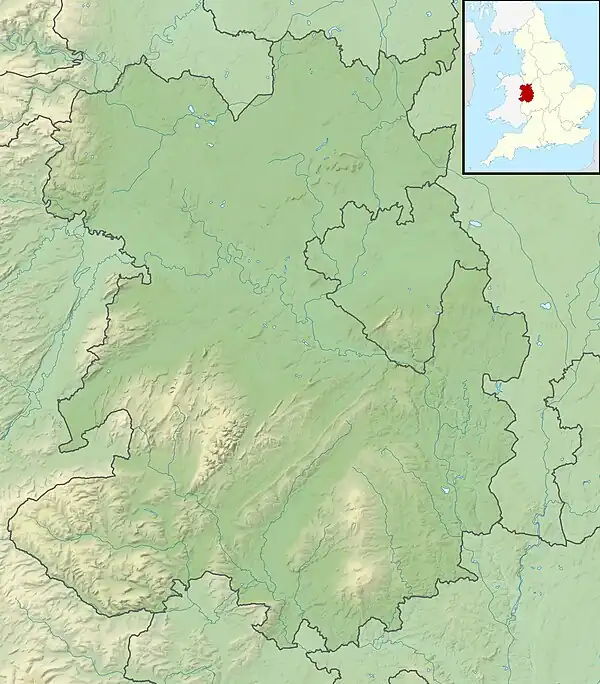 a map of Shropshire pinpointing estates connected with John Cornwall.