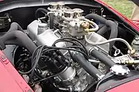 The Fiat V-8 engine in the 208 CS Corsa Spider