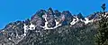 North aspect of Sierra Buttes seen from Gold Lake Highway