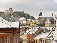 Central Sighișoara in the winter