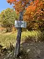 A sign at the start of the Webster-Jackson trail