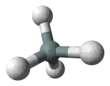 Ball-and-stick model of silane