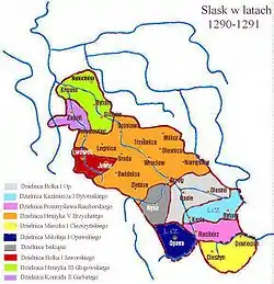 Greatest extent of territory of the Duchy
 during the reign of Henry V (orange)