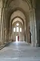 Interior of the church looking west (13th century)