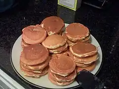 Stacks of "silver dollar" pancakes