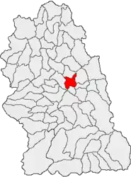 Location in Hunedoara County