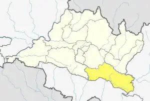 Location of district in province