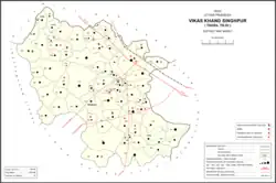 Map showing Panhauna (#028) in Singhpur CD block