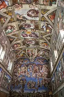 Image 57The Sistine Chapel ceiling, with frescos done by Michelangelo (from Culture of Italy)