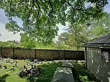 Site of Wem Castle Mound, seen from the church yard