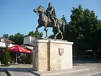 Skanderbeg's Monument in Skopje, North Macedonia