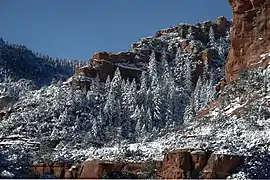 Slide Rock State Park during the 2011 winter season