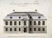 Adelcrantz' design for the garden façade