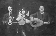 Smyrna style trio: K. Lambros, R. Eskenazi, A. Tomboulis (Athens, 1930)