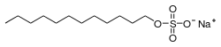 Space-filling model of the sodium dodecyl sulfate crystal