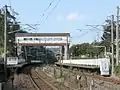 A view of the platforms and tracks.