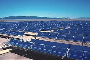 Image 16Part of the 354 MW Solar Energy Generating Systems (SEGS) parabolic trough solar complex in northern San Bernardino County, California  (from Solar power)