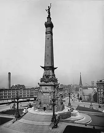 Indiana Soldiers' and Sailors' Monument (1897-1902), Indianapolis, Indiana, in 1898.