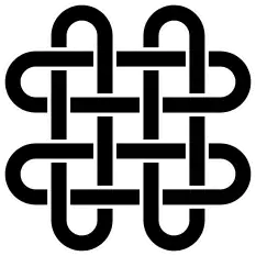 Ìbọ̀ onígun mẹ́rin, (Quadruple Solomon's knot).