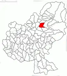 Location in Mureș County