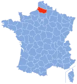 Location of Somme in France