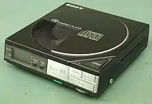 Image 27The portable Discman CD player, which was released in 1984 and precipitated the displacement of LPs (from Album era)