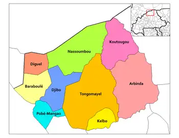 Pobe-Mengao Department location in the province