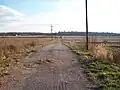 The abandoned road south of the Jeffries Ford Bridge Site.