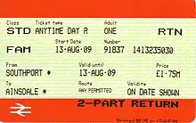 Railway ticket