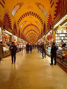 Egyptian Bazaar (Spice Bazaar) in Istanbul, built as part of the New Mosque complex