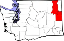 Map of Spokane metropolitan area