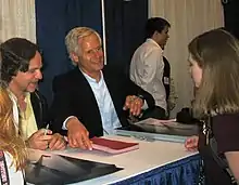 New York Comic Con during the X-Files autograph session with Chris Carter and Frank Spotnitz, creators of The X-Files