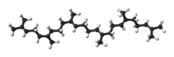 Ball and stick model of squalene