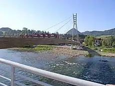 Pedestrian bridge between Červený Kláštor and Sromowce Niżne in Poland