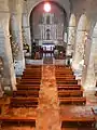 Church interior from above