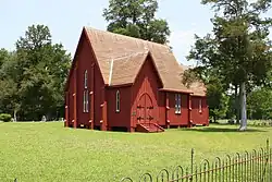 St. Andrew's Episcopal Church, Prairieville, Alabama Note the buttresses.