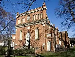 Brick facade of St. Mary's Seminary Chapel