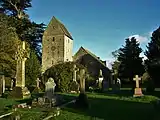 The church in its churchyard