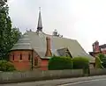 St Saviour's Church, Dry Hill Park Road, Tonbridge, Kent, 1875–76, a typical red brick lancet church by Ewan Christian with deep apse, steep pitched roof and a fleche