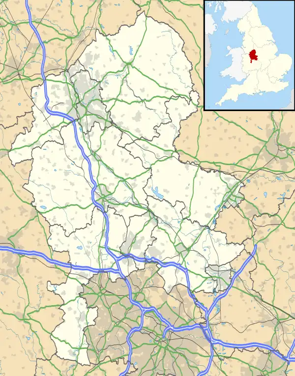 Blithbury is located in Staffordshire