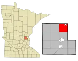 Location of the township of Stanchfield within Isanti County, Minnesota