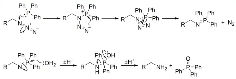 Reaction mechanism of Staudinger reaction and reduction