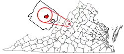 State map highlighting Staunton