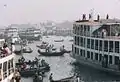 Sadarghat port on the Buriganga river is an important river transport hub